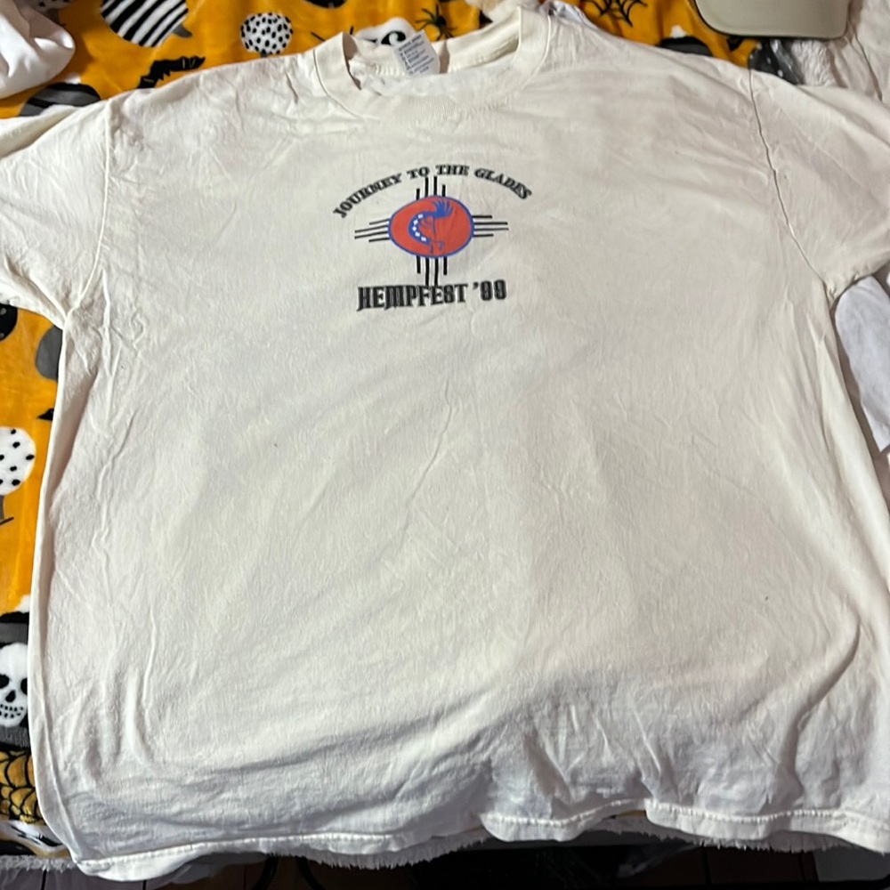 Vintage April 10, 1999 journey to the glades Hempfest graphic tee